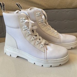 Doc Martin white combat boots